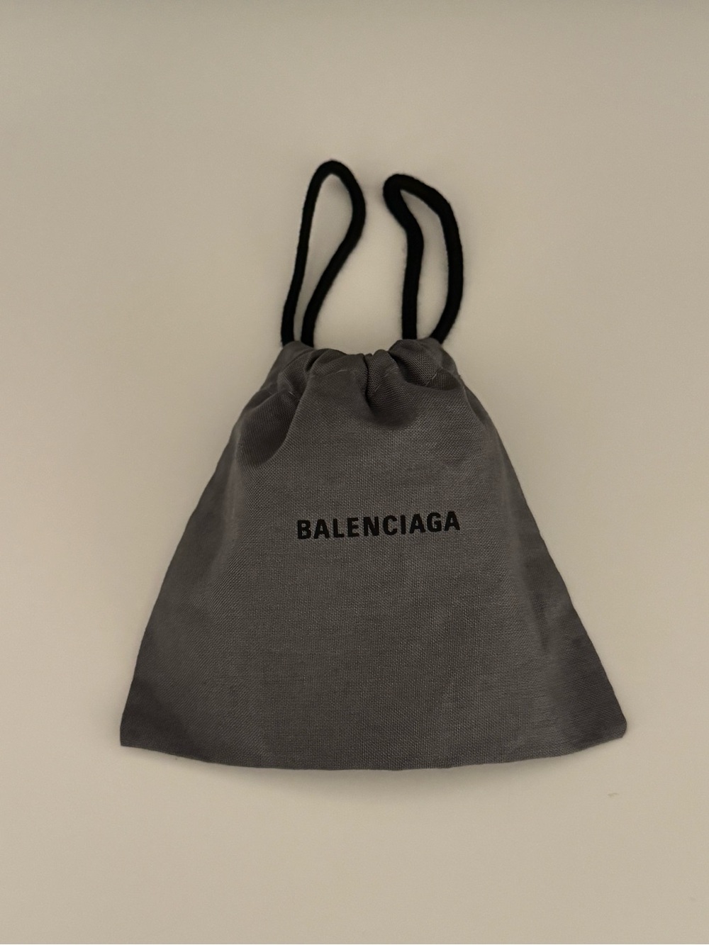 Authentic Balenciaga Small Grey Drawstring Dust Bag 5x5